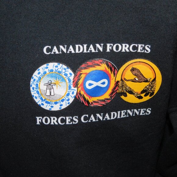 Canada Canadian Forces Indigenous Recruitment Mens m Black Graphic hoodie - Picture 5 of 11